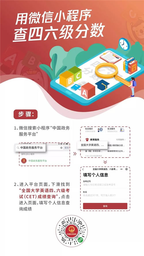 大学英语四六级成绩公布 小程序查询更便捷